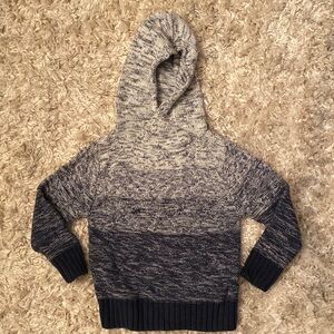 Multi Blue colored Sweater with Hood Cat & Jack size extra small 4/5